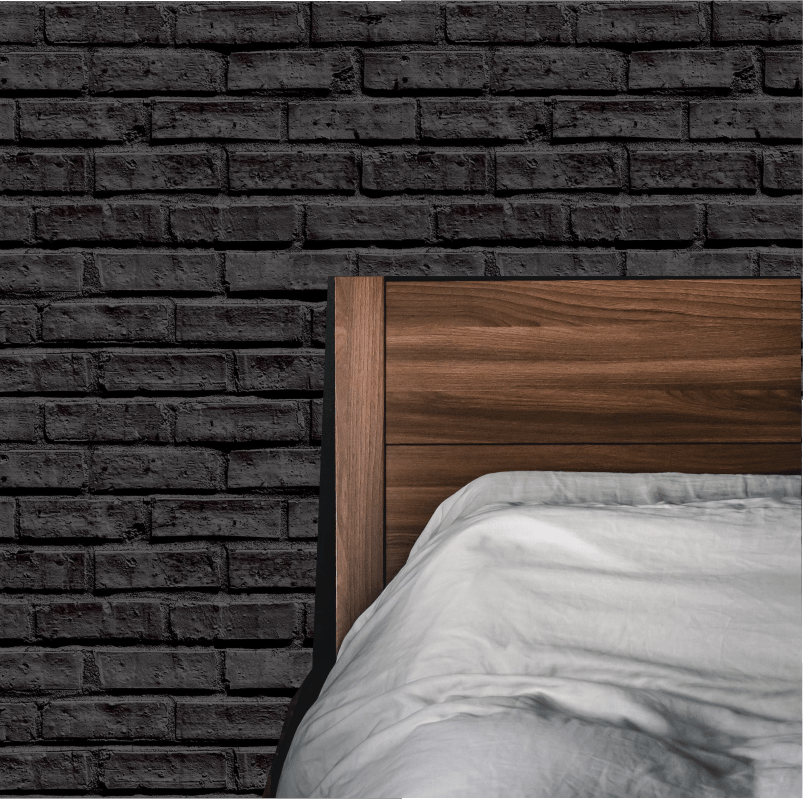 Black Painted Bricks Wall Mural seamless pattern – Dewaal Art