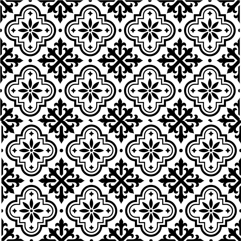 Black and white pattern 1 – Dewaal Art